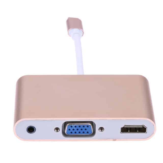Type C to HDMI & VGA with Audio - Image 2