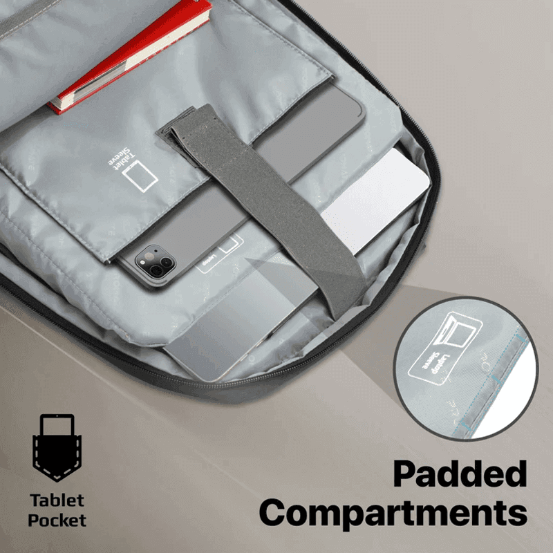 Promate 15.6″ Heavy Duty Lightweight Laptop Backpack w/ Multiple Large Compartments - Image 3