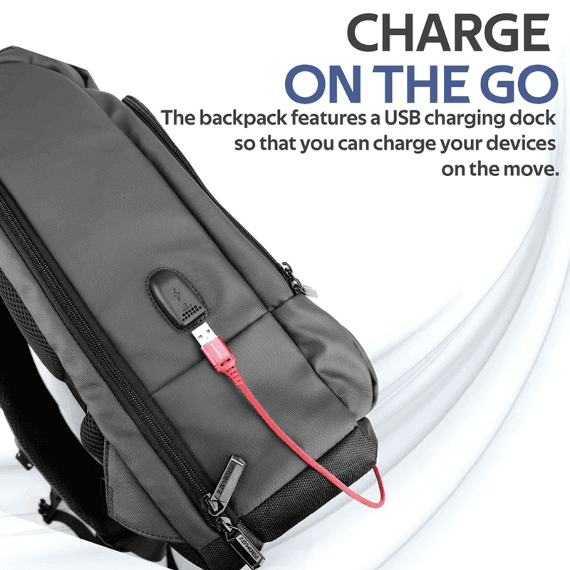 Promate 17.3″ Professional Slim Laptop Backpack with Anti-Theft Handy Pocket - Image 3