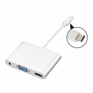 Type C to HDMI & VGA with Audio