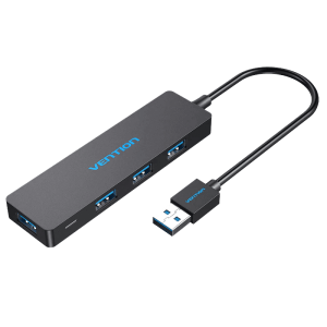 Vention 4 PORTS USB3.0 HUB 0.15M Black- CHKBB