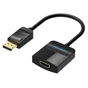 Vention Display Port to HDMI Converter 0.15 meter (Black)- HBGBB