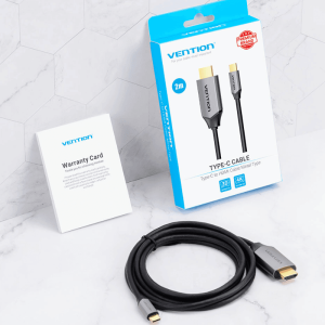 Vention Type-C to HDMI Cable 2M Black Metal Type-CGSBH