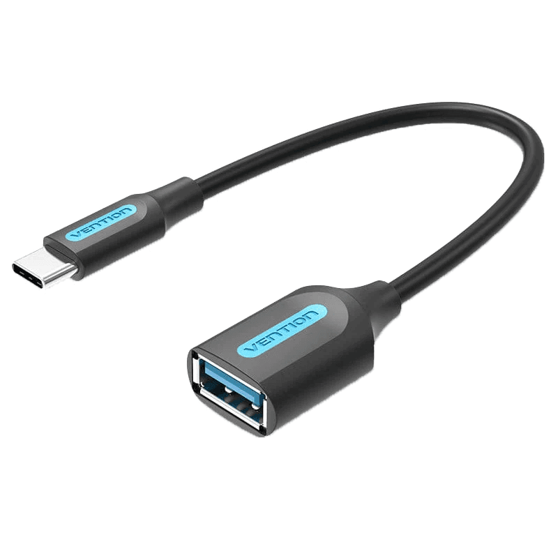 Vention USB 3.1(Gen 1) C Male to USB A Female OTG Cable 0.15M Black PVC Type- CCVBB