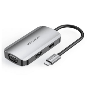 Vention USB-C Multi-Functional 4 in 1 Docking Station-TOAHB